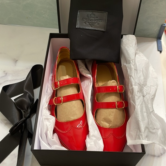 Office of Angela Scott Miss Margo Candy Apple Red Mary Jane Shoes - Picture 7 of 7